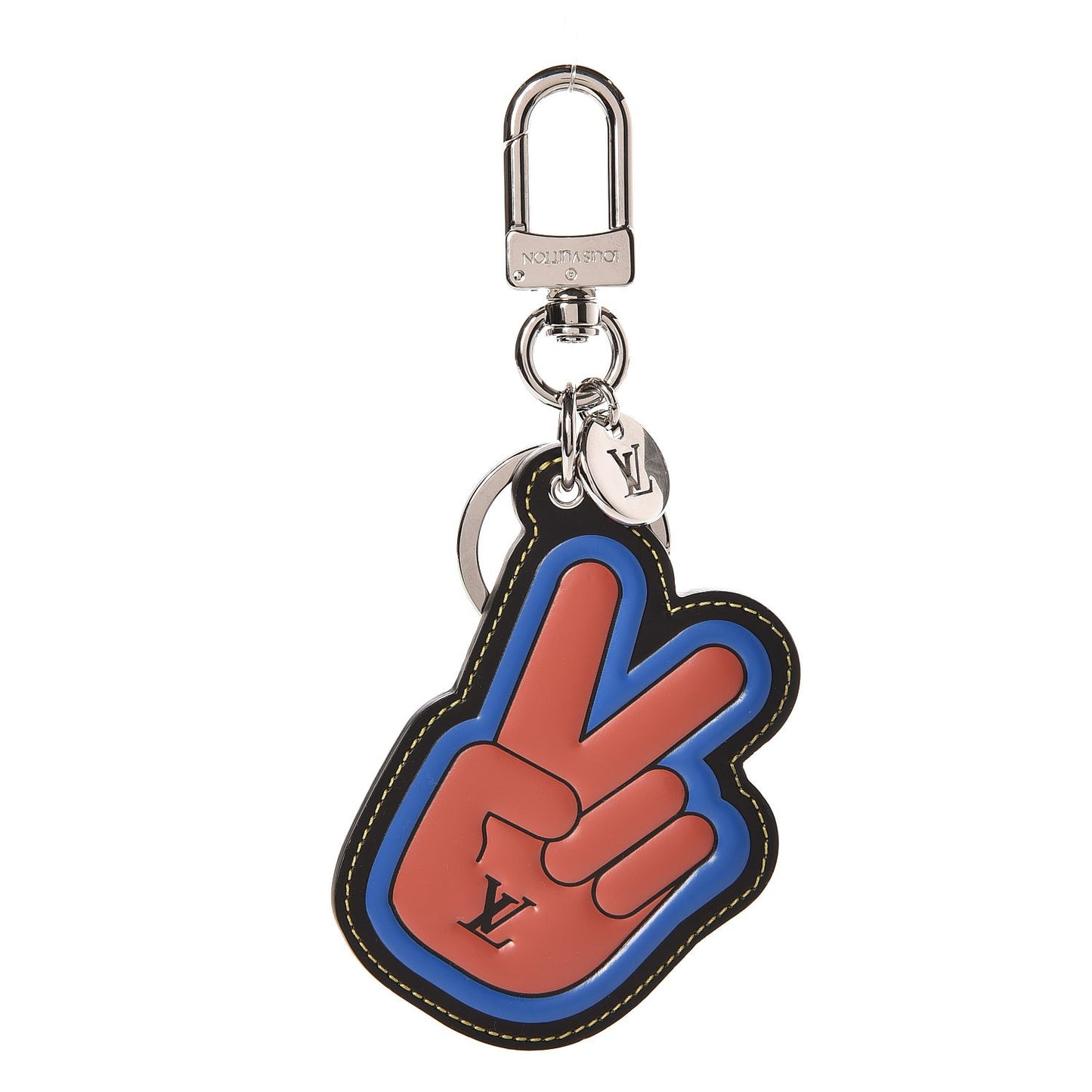 Calfskin Peace Out Bag Charm Key Holder