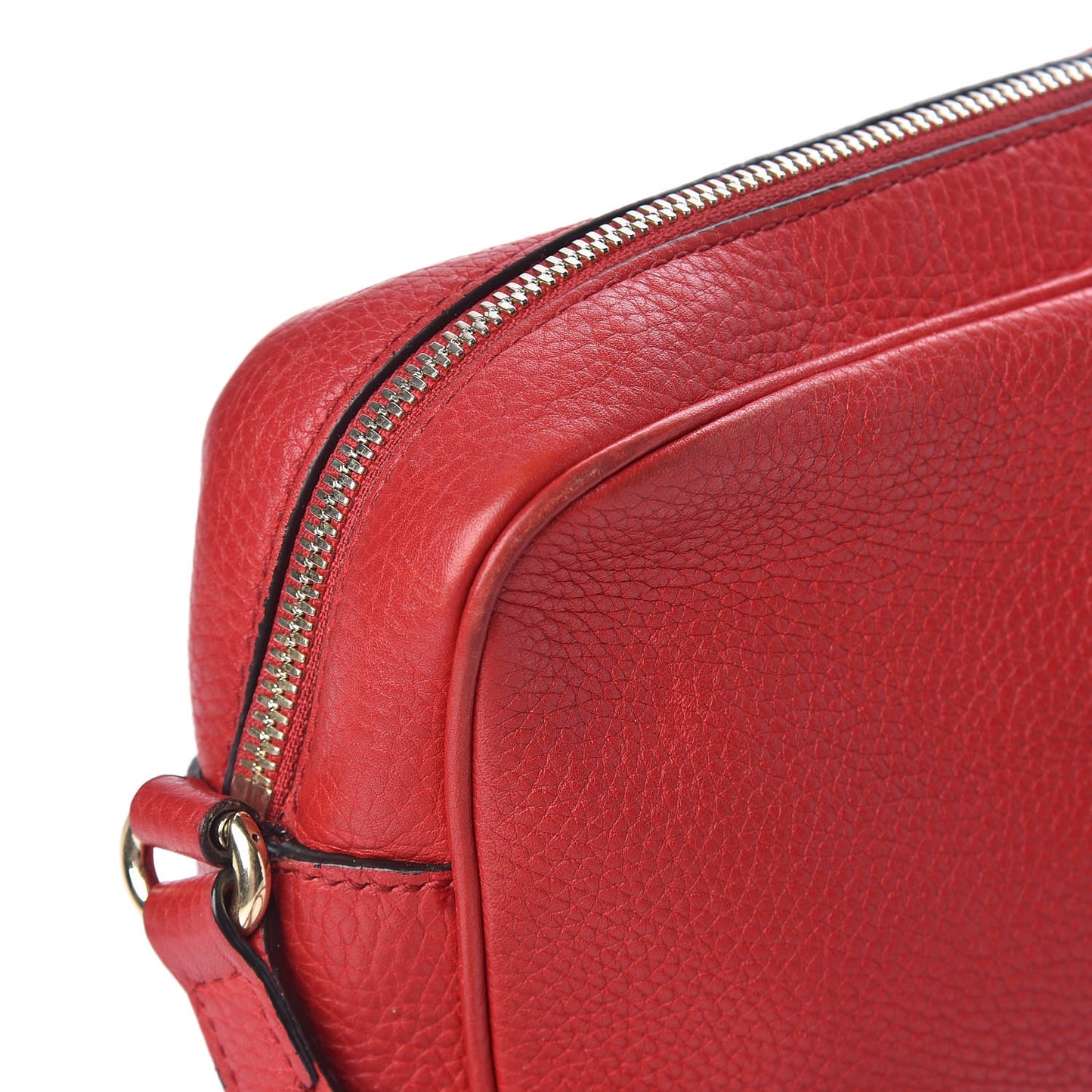 Pebbled Calfskin Small Soho Disco Bag Tabasco Red