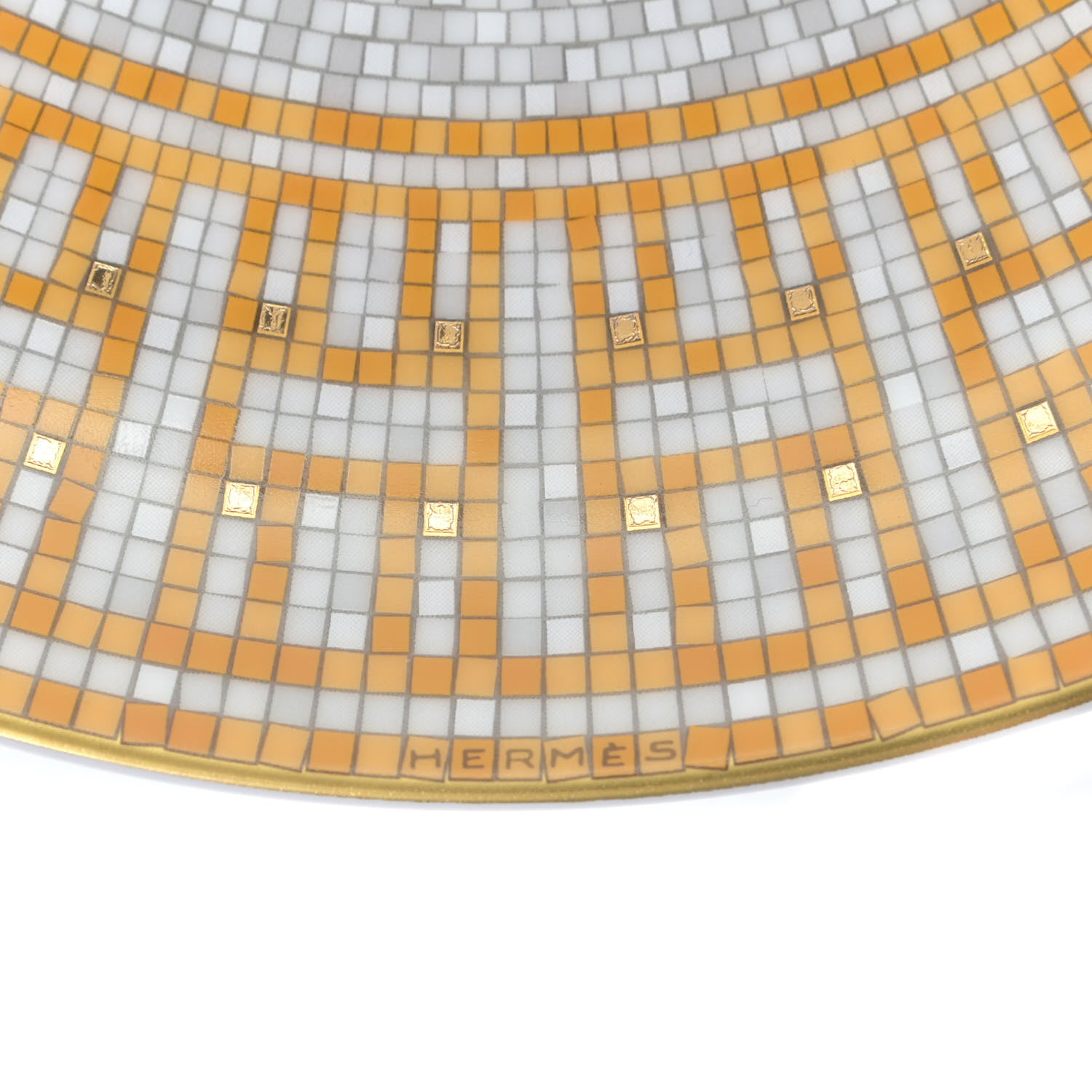 Hermes Porcelain Mosaique au 24 Dessert Plate Set of 2 3 of 7