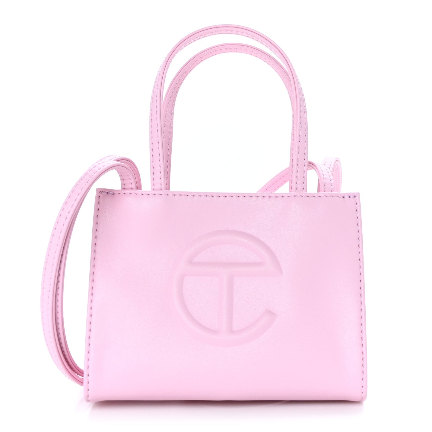 Vegan Leather Small Shopping Bag Bubblegum
