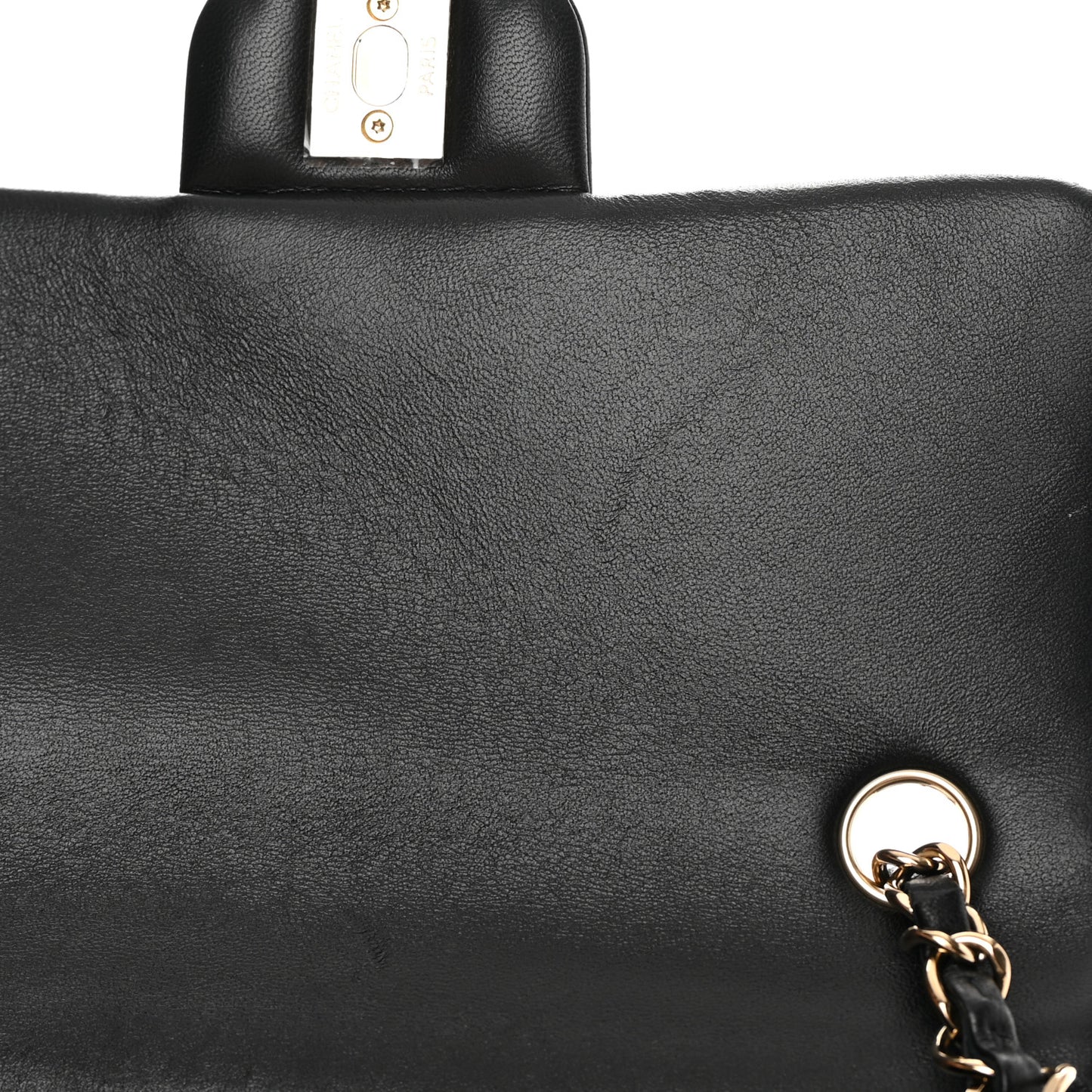 Lambskin Quilted Mini Rectangular Flap Black