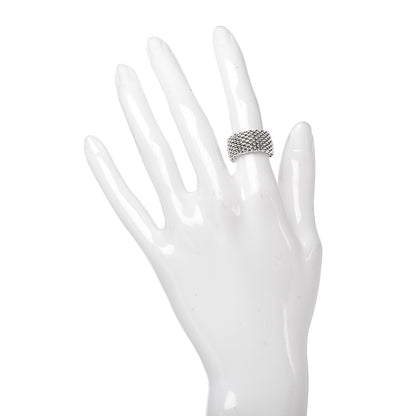 Tiffany Sterling Silver Mesh Somerset Ring 48 4.5 2 of 4
