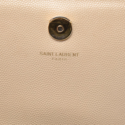 Saint Laurent Grain De Poudre Medium Monogram Kate Satchel Nude Powder 9 of 10
