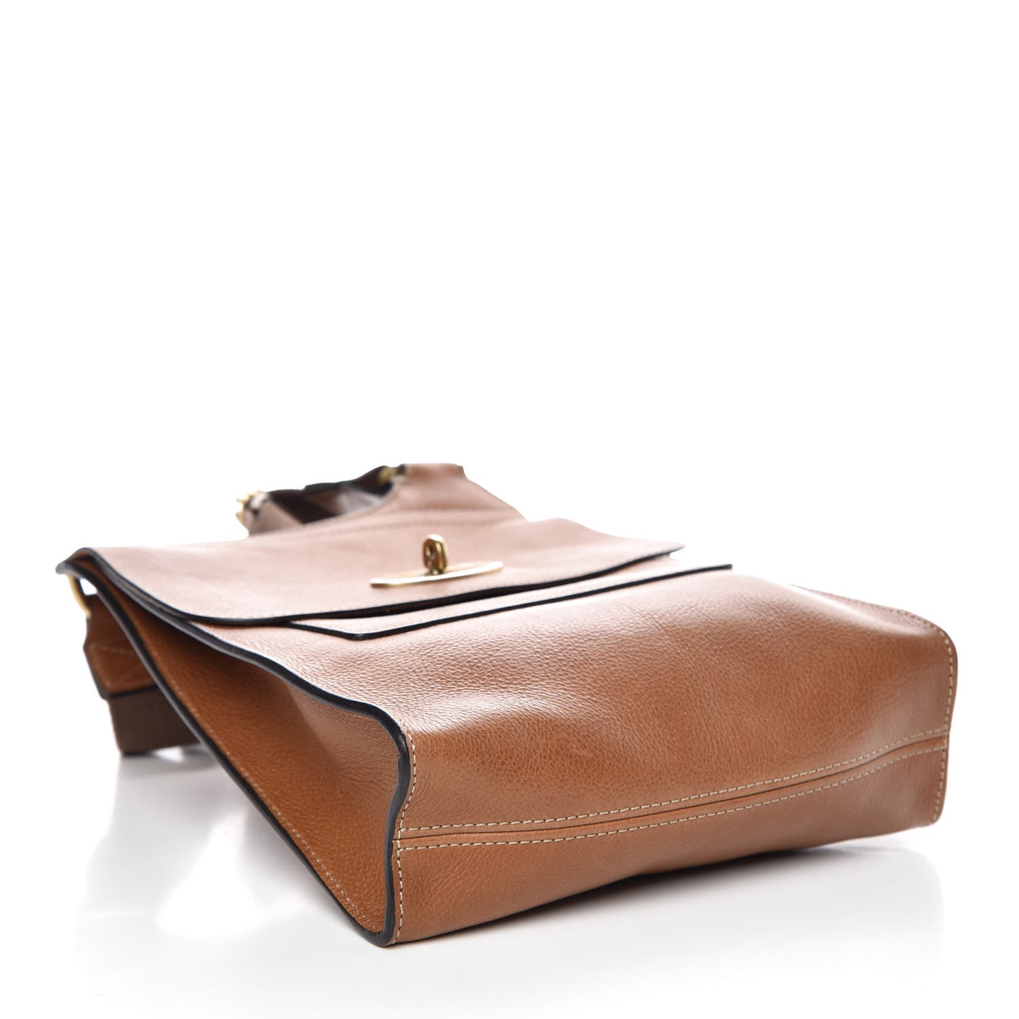 Natural Grain Calfskin Antony Messenger Crossbody Oak