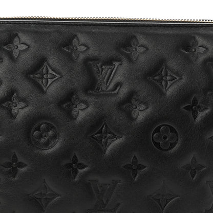 Louis Vuitton Lambskin Embossed Monogram Coussin PM Black 6 of 8