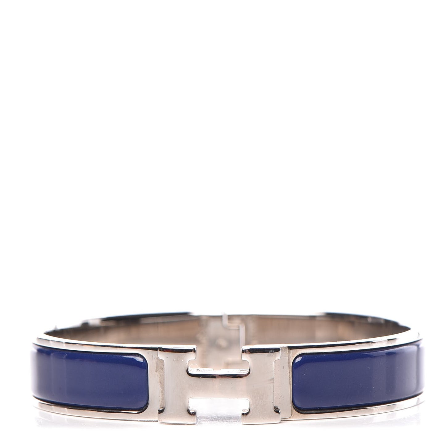 Enamel Narrow Clic Clac H Bracelet PM Indigo