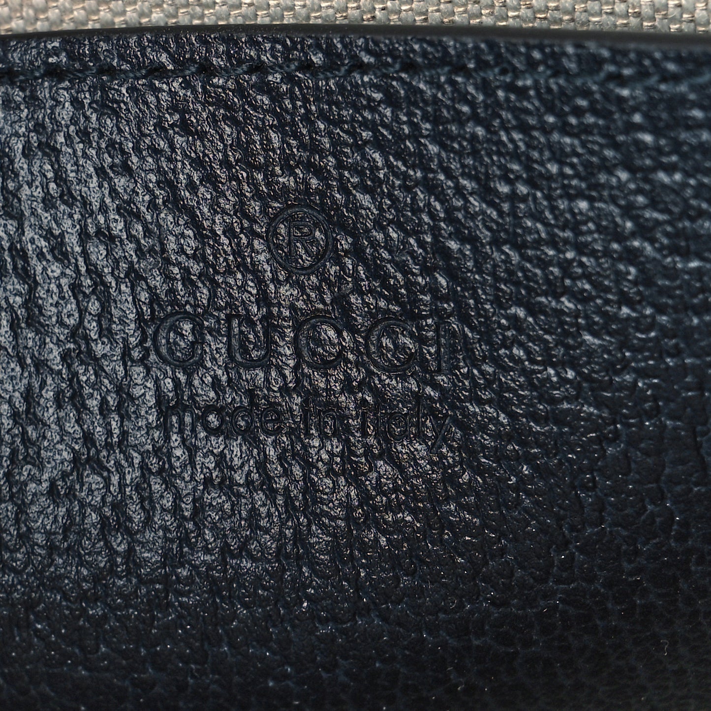 GG Supreme Monogram Textured Dollar Calfskin Web Small Ophidia Camera Bag Beige Blue