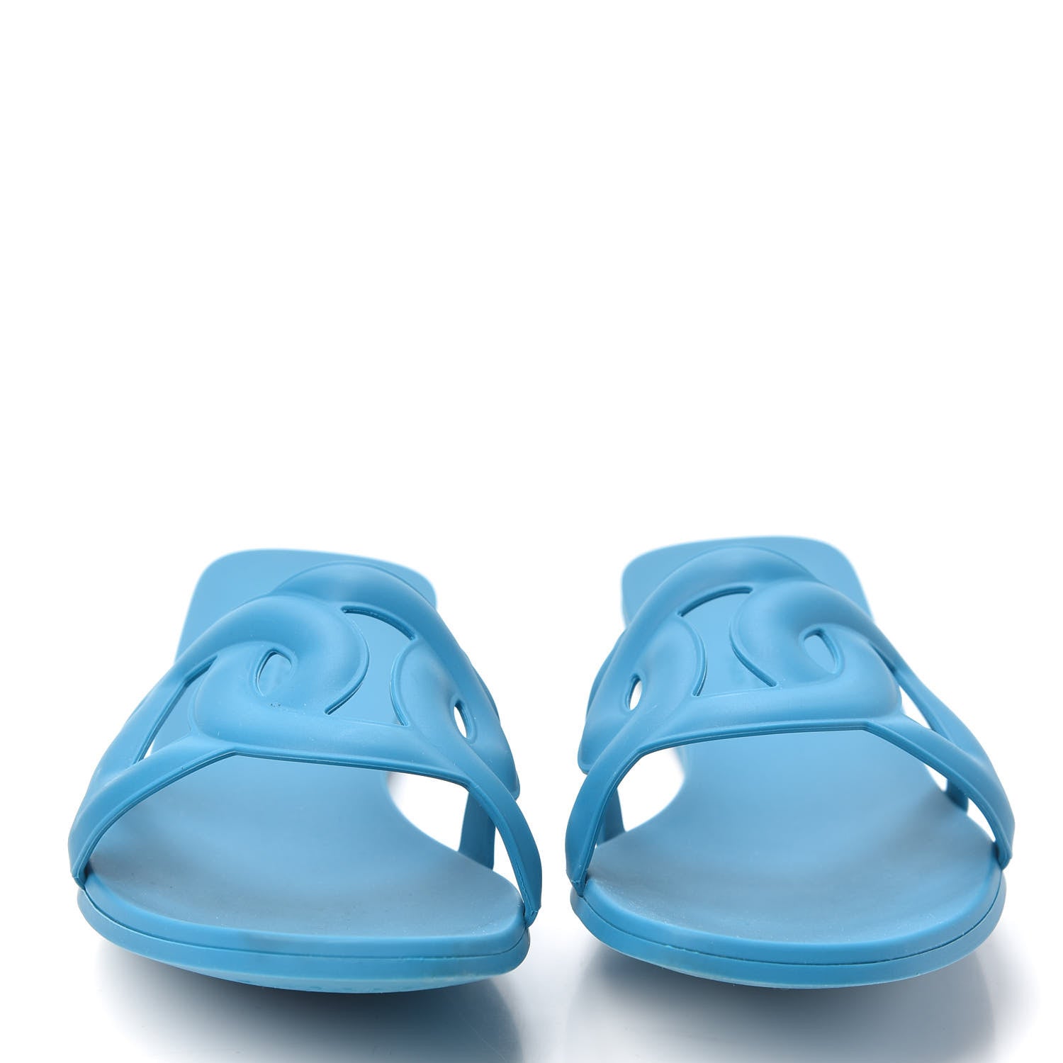 Hermes Rubber Aloha Sandals 37 Bleu Vif 2 of 7