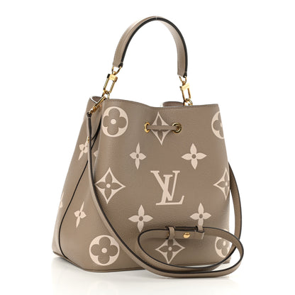 Louis Vuitton Empreinte Monogram Giant Neonoe MM Tourterelle Creme 4 of 12