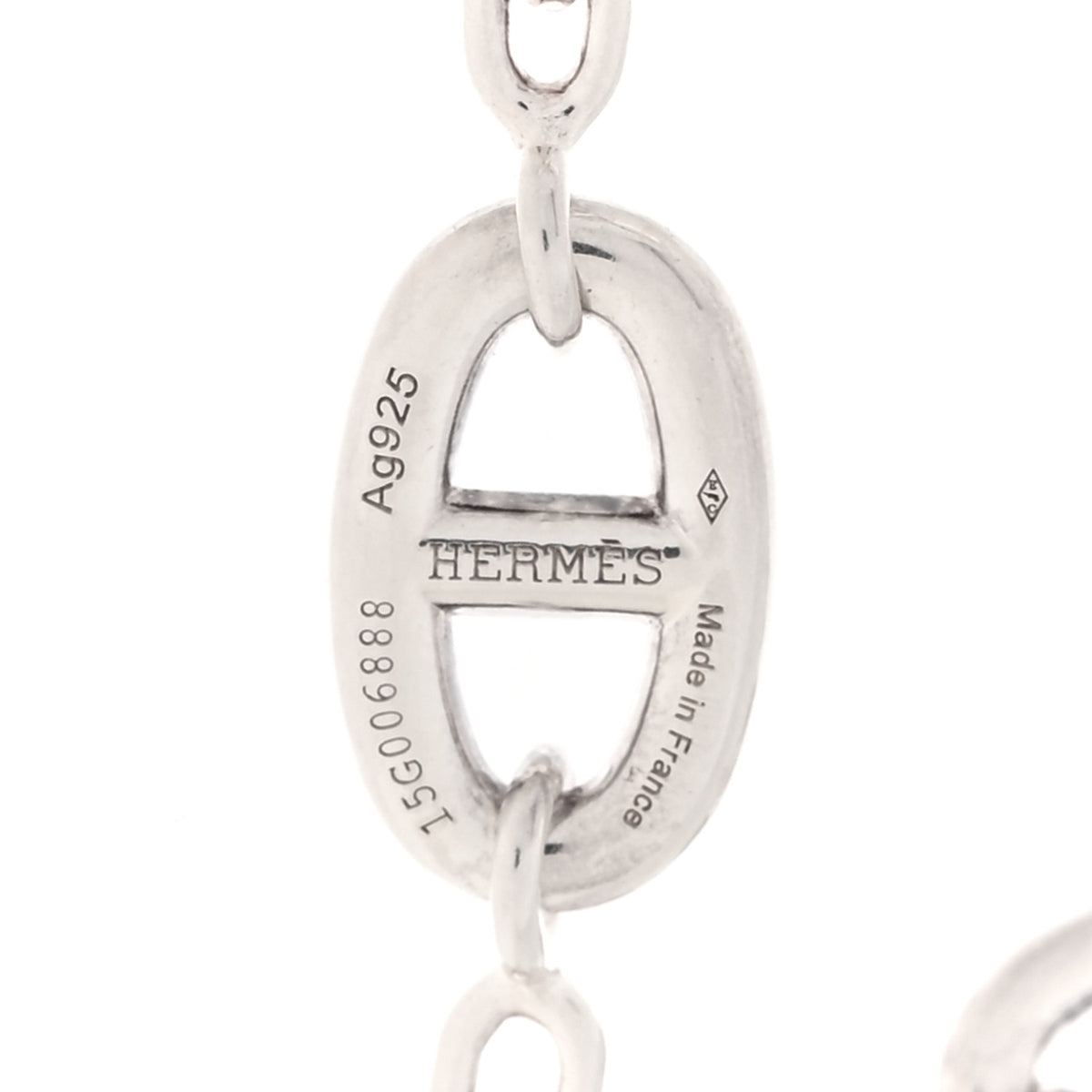 Hermes Sterling Silver Farandole Necklace 160 5 of 6