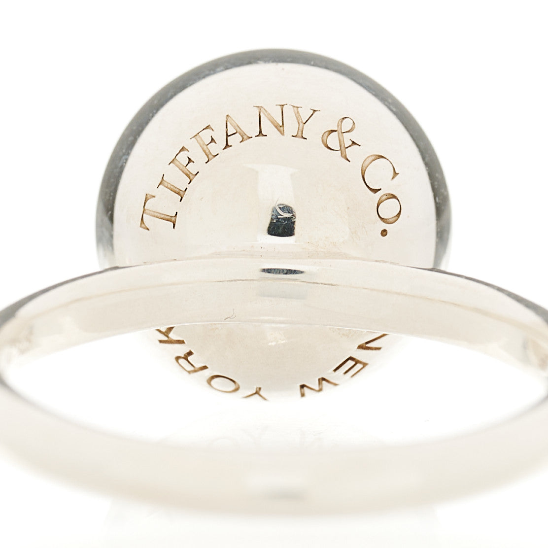Tiffany Sterling Silver 12mm HardWear Ball Ring 54 7 4 of 6