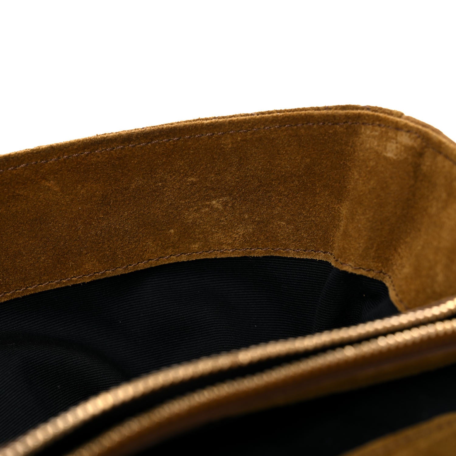 Saint Laurent Suede Mixed Matelasse Tri-Quilt Large Monogram Envelope Satchel Brown 21 of 25