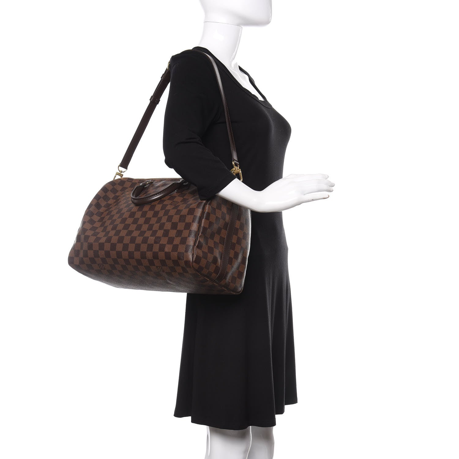 Louis Vuitton Damier Ebene Speedy Bandouliere 35 2 of 17