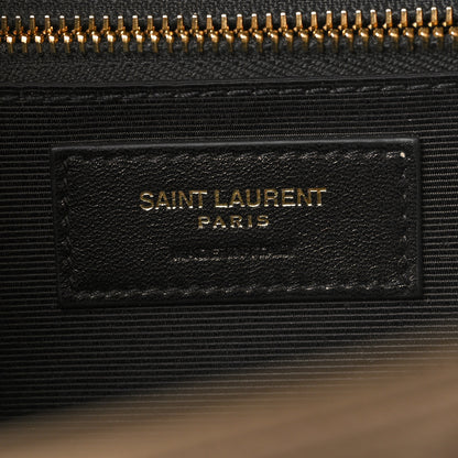 Saint Laurent Grain De Poudre Matelasse Chevron Large Monogram Satchel Nude Powder 6 of 10
