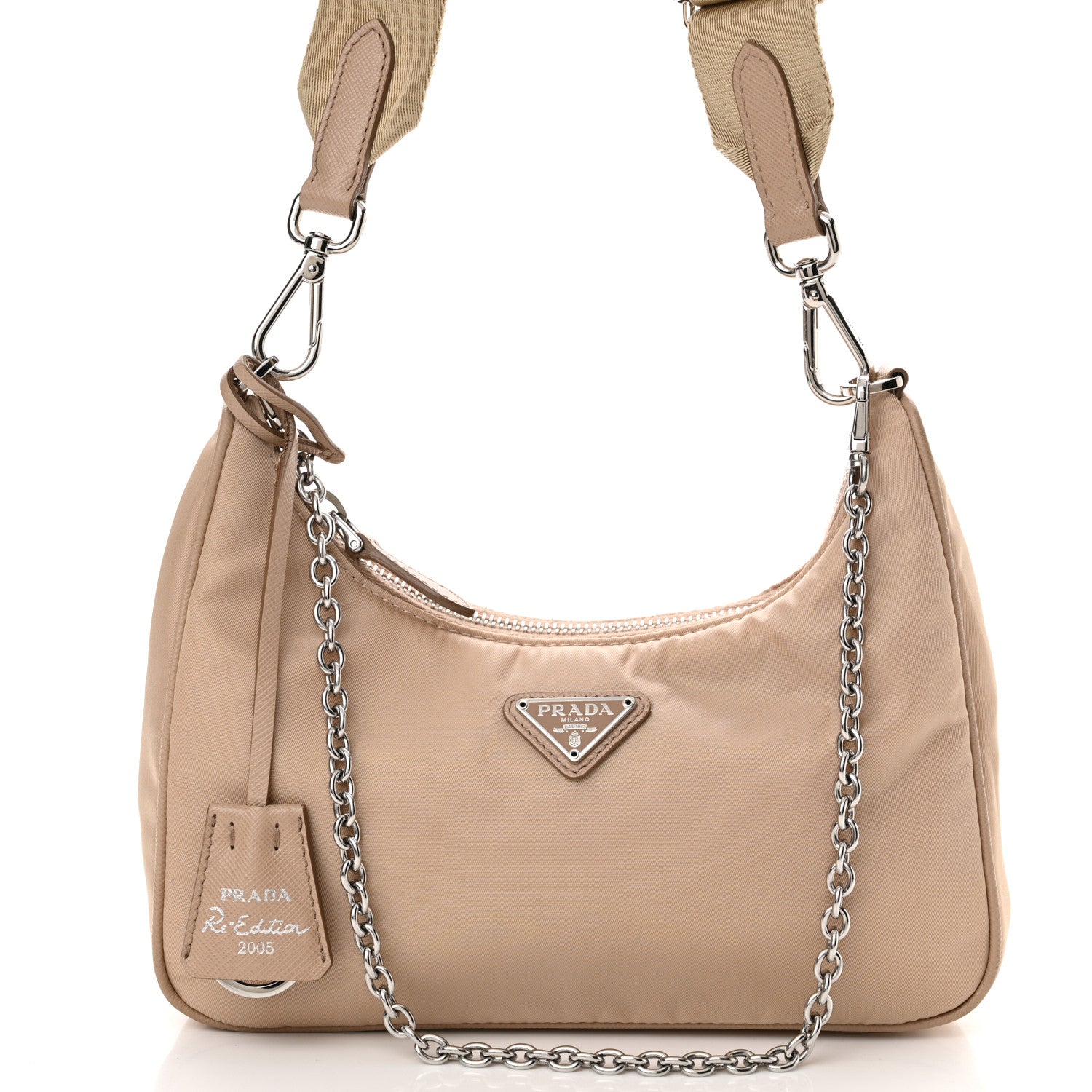 Prada Nylon Saffiano Re-Edition 2005 Shoulder Bag Cammeo 8 of 12