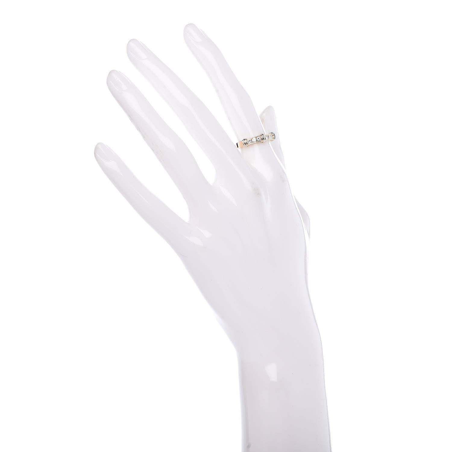 Cartier 18K Yellow White Gold Diamond Contessa Band Ring 49 4.75 2 of 6