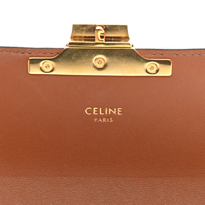 Celine Canvas Calfskin Triomphe Shoulder Bag Tan 6 of 11