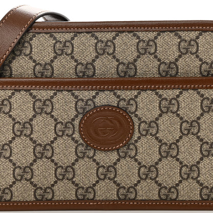 Gucci GG Supreme Monogram Azalea Calfskin Mini Retro Interlocking G Shoulder Bag Beige Ebony Brown Sugar 8 of 11