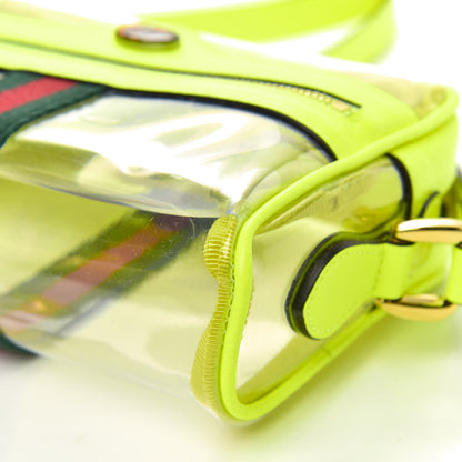 Gucci Vinyl Web Mini Ophidia Transparent Shoulder Bag Yellow Fluo 8 of 8
