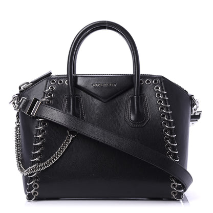 Givenchy Sugar Goatskin Small Eyelet Antigona Black 1 of 13