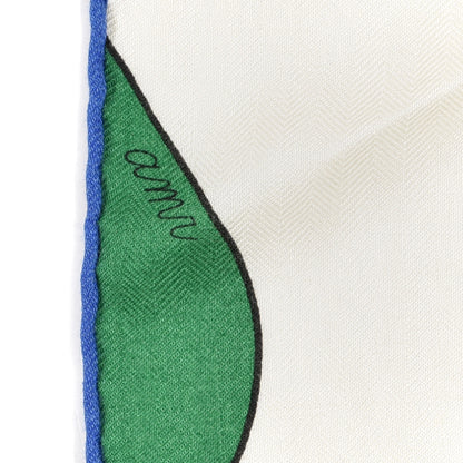 Hermes Cashmere Silk Hermes Football Club Scarf 100 Vert White Rouge 3 of 6