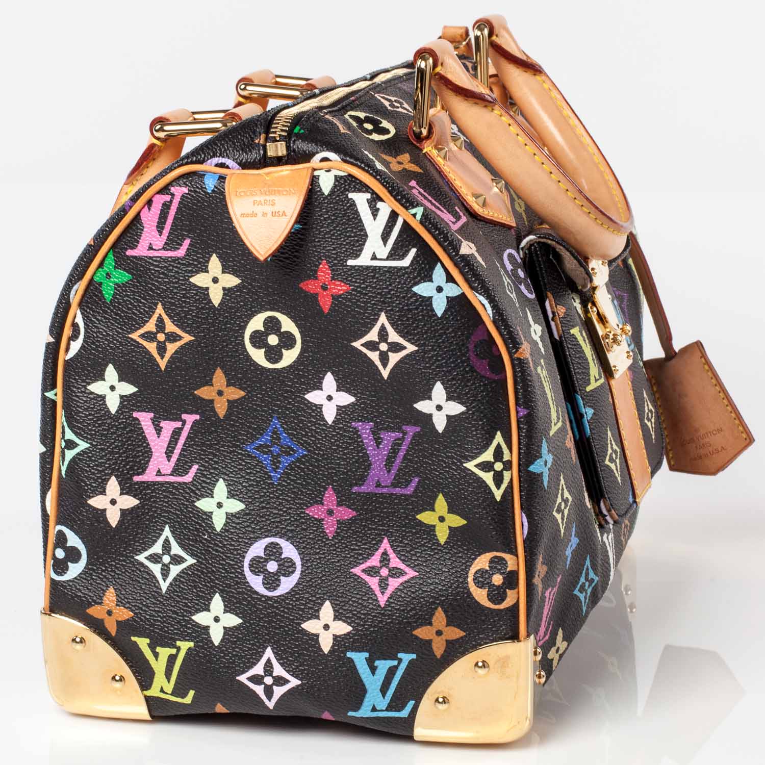 Louis Vuitton Monogram Multicolor Speedy 30 Black 3 of 10