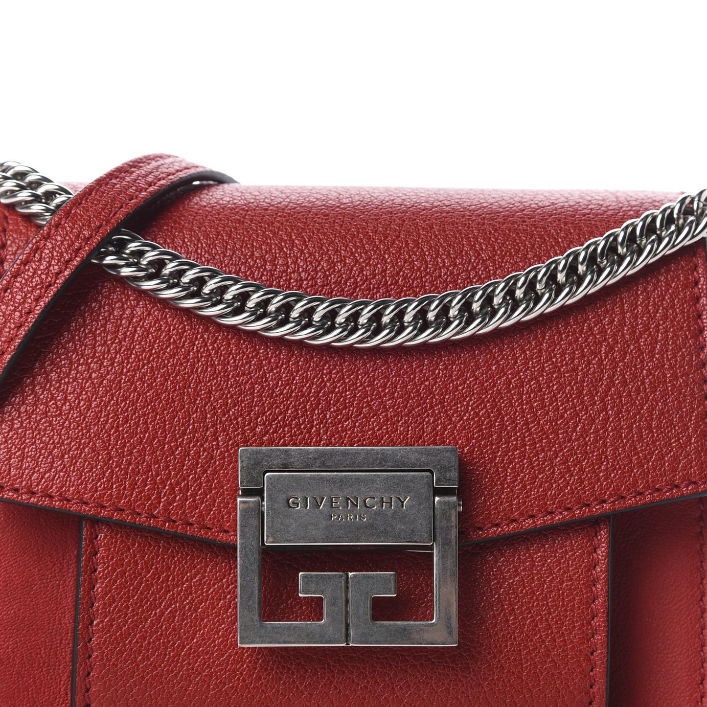 Goatskin Mini GV3 Shoulder Bag Bright Red
