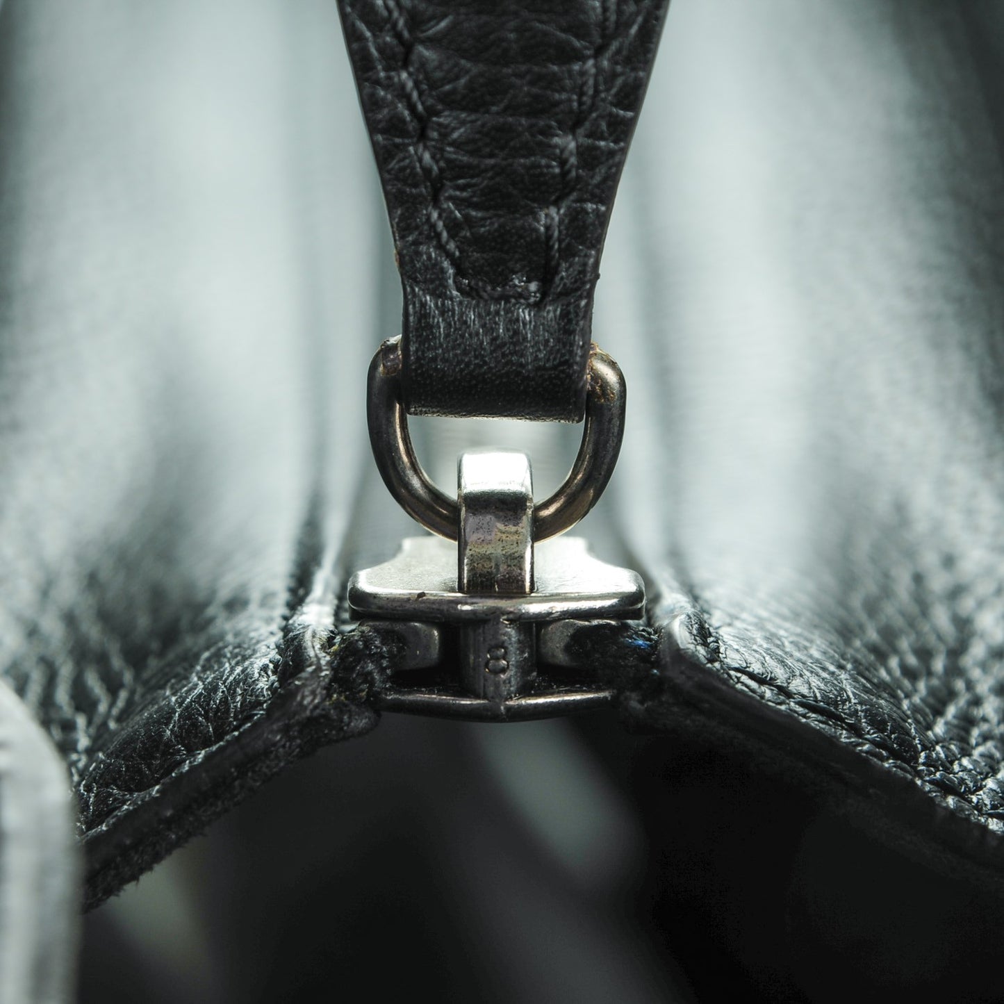 Drummed Calfskin Micro Luggage Black