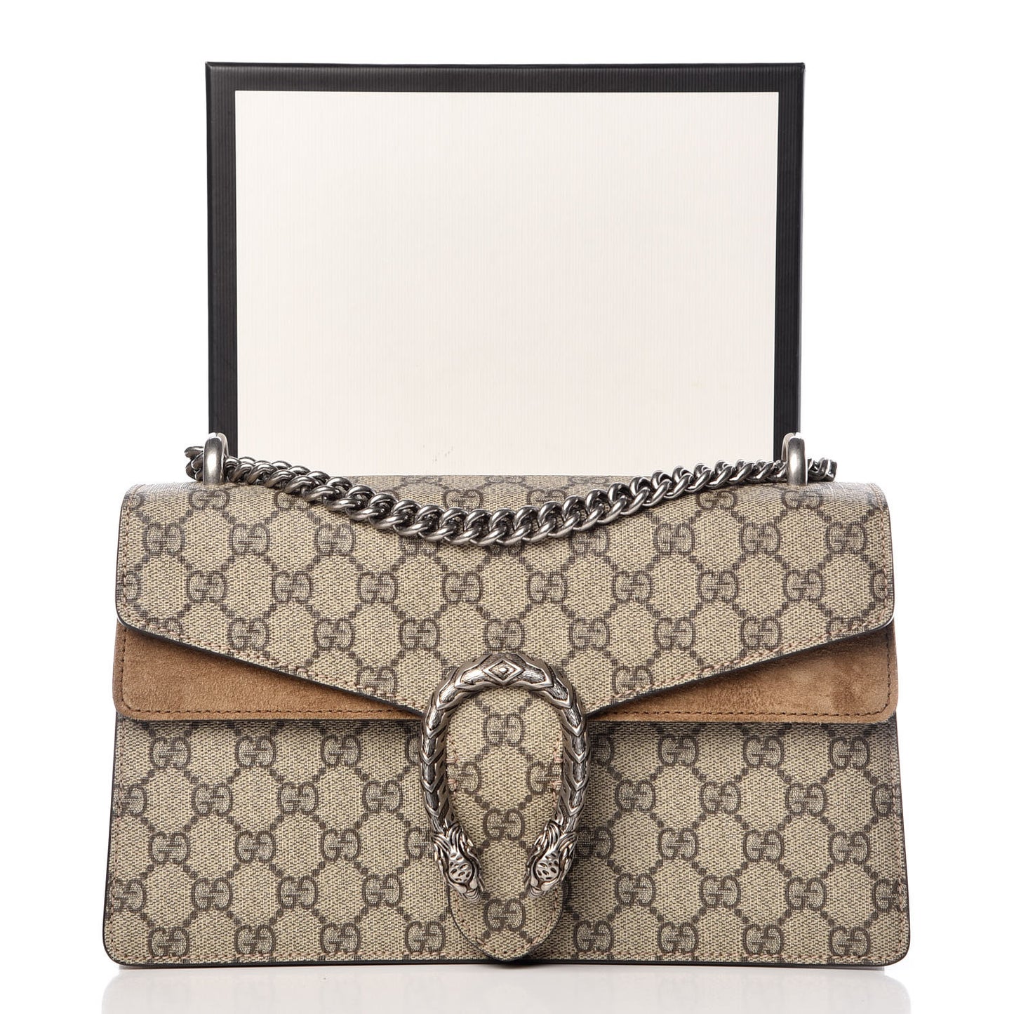 GG Supreme Monogram Small Dionysus Shoulder Bag Taupe