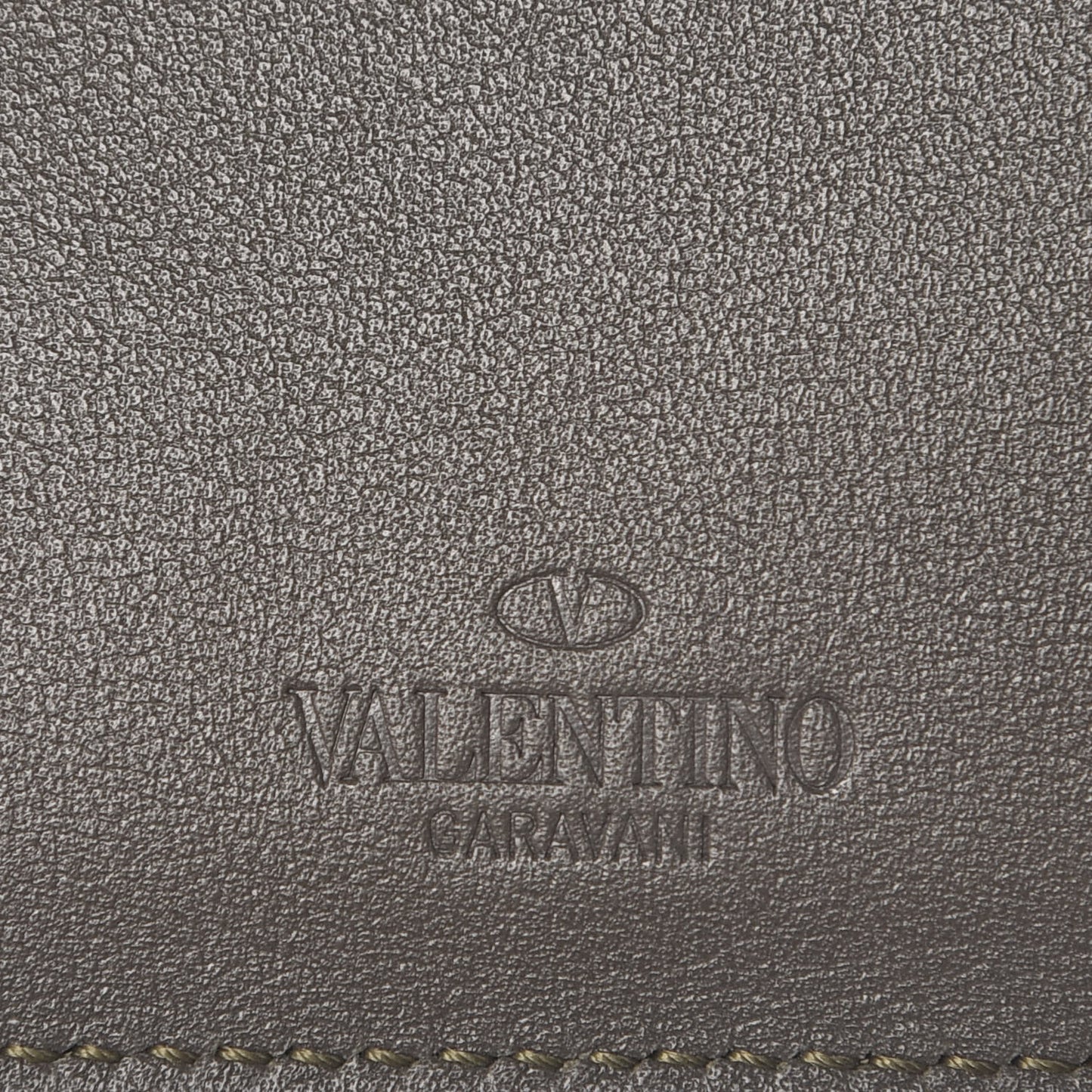 Vitello Rockstud Coin Case Card Holder Green