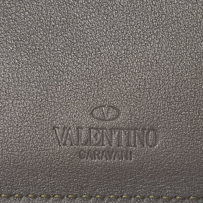 Valentino Garavani Vitello Rockstud Coin Case Card Holder Green 6 of 10