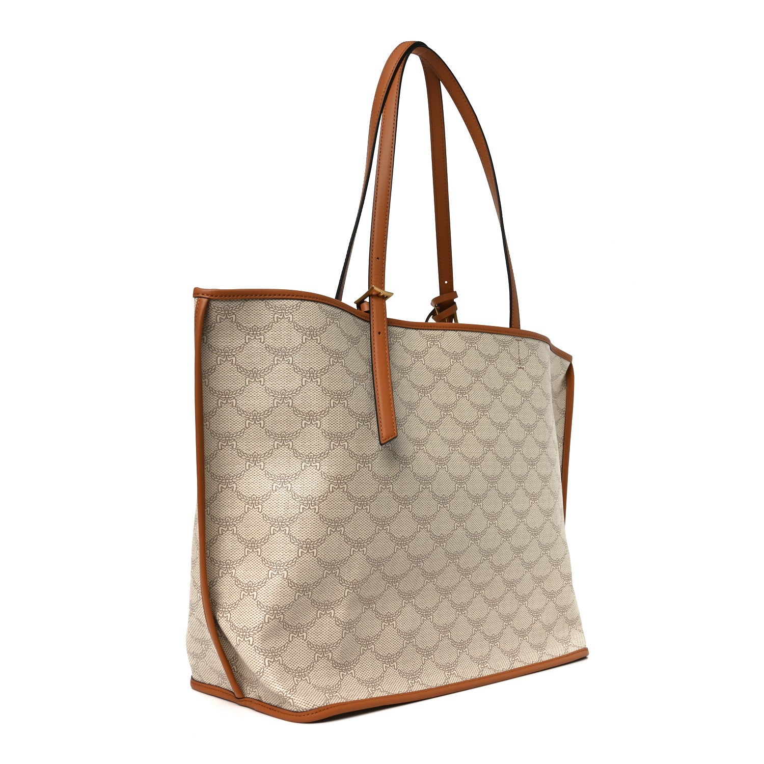 MCM Lauretos Nappa Medium Himmel Shopper Tote Oatmeal 3 of 9