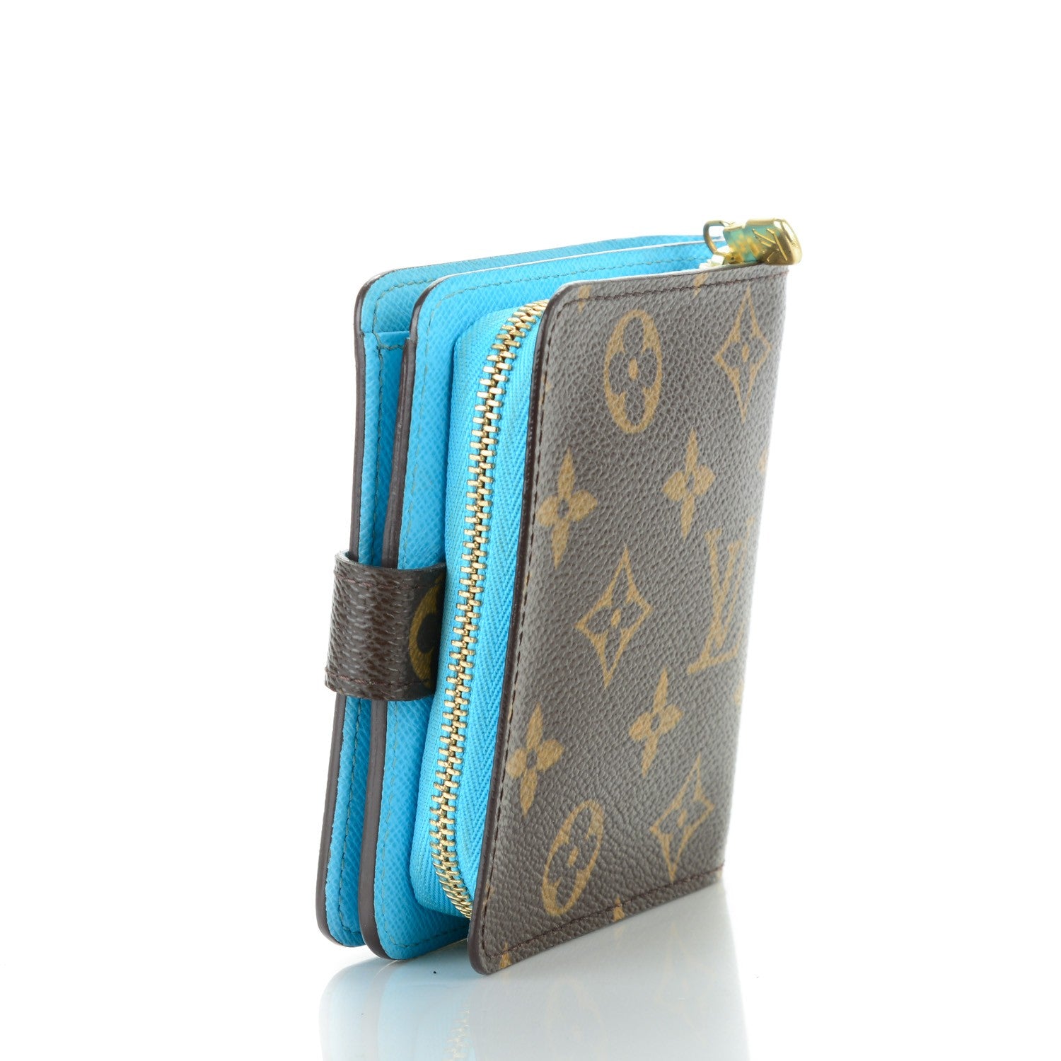 Louis Vuitton Monogram Groom Compact Zip Wallet Blue 3 of 8