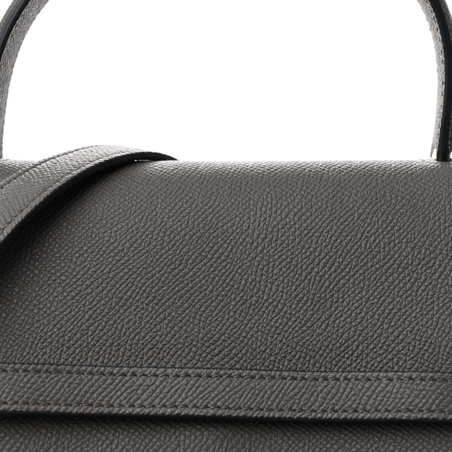 Baby Grained Calfskin Micro Belt Bag Grey