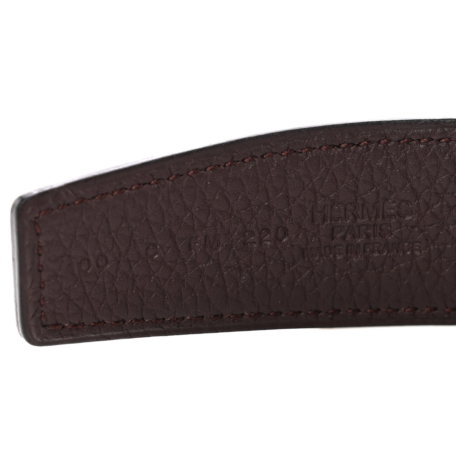 Hermes Box Togo 32mm Au Carre H 100 40 Belt Black Chocolate 5 of 6