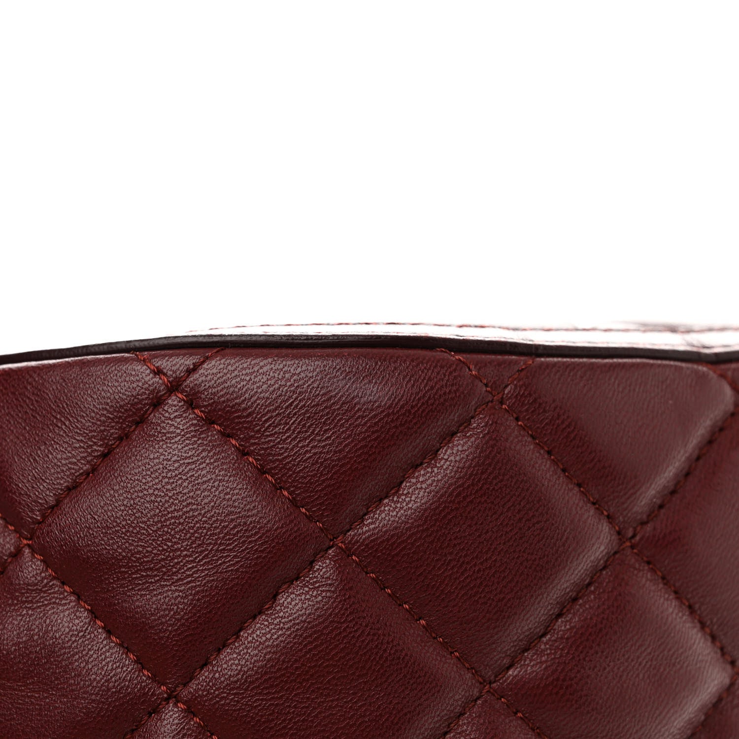 Chanel Lambskin Quilted Saddle Bag Dark Red 11 of 12