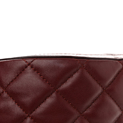 Chanel Lambskin Quilted Saddle Bag Dark Red 11 of 12