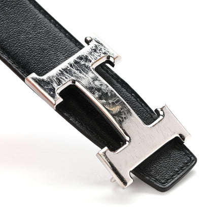 Hermes Swift Togo 32mm H Belt 100 Black Chocolate 6 of 6