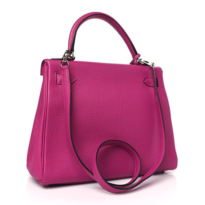 Hermes Togo Kelly Retourne 28 Rose Pourpre 3 of 9