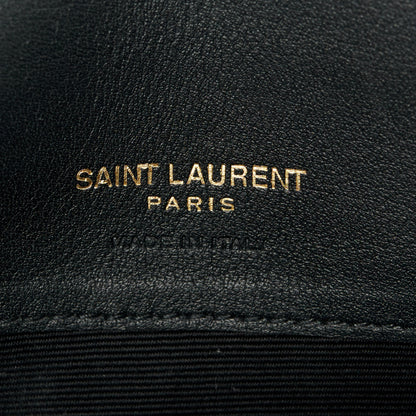 Saint Laurent Canvas Striped Phone Holder Crossbody Beige Black 6 of 11