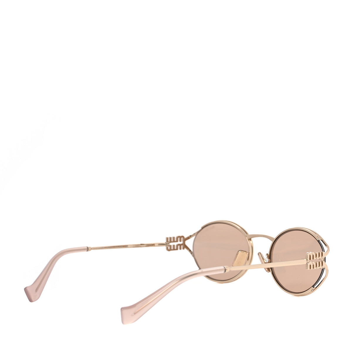 Miu Miu Metal Oval Sunglasses SMU52Y Pink Gold 4 of 7