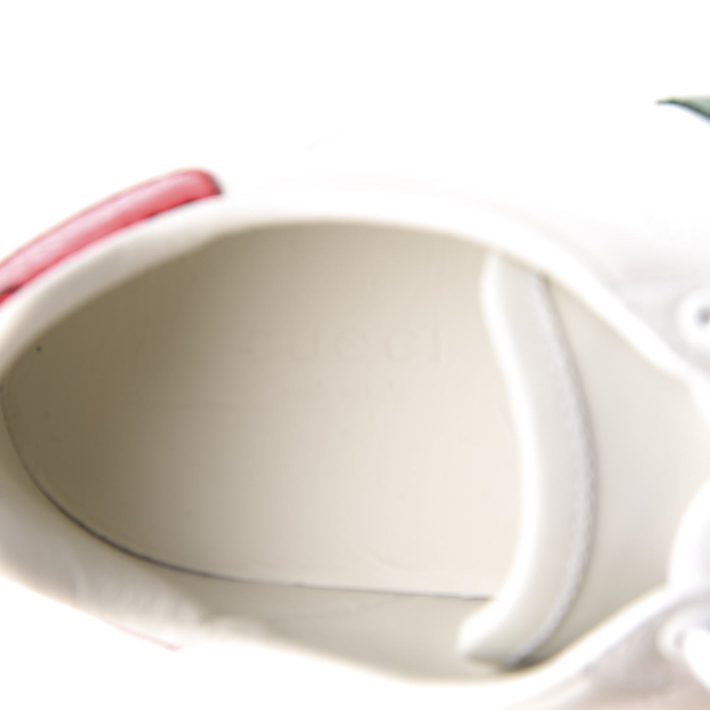 Calfskin Web Pearl Studded Womens Ace Sneakers 35 White