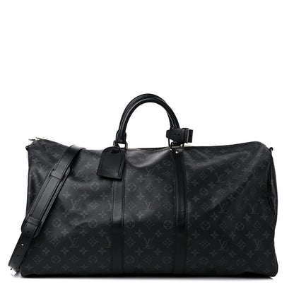 Louis Vuitton Monogram Eclipse Keepall Bandouliere 55 1 of 9