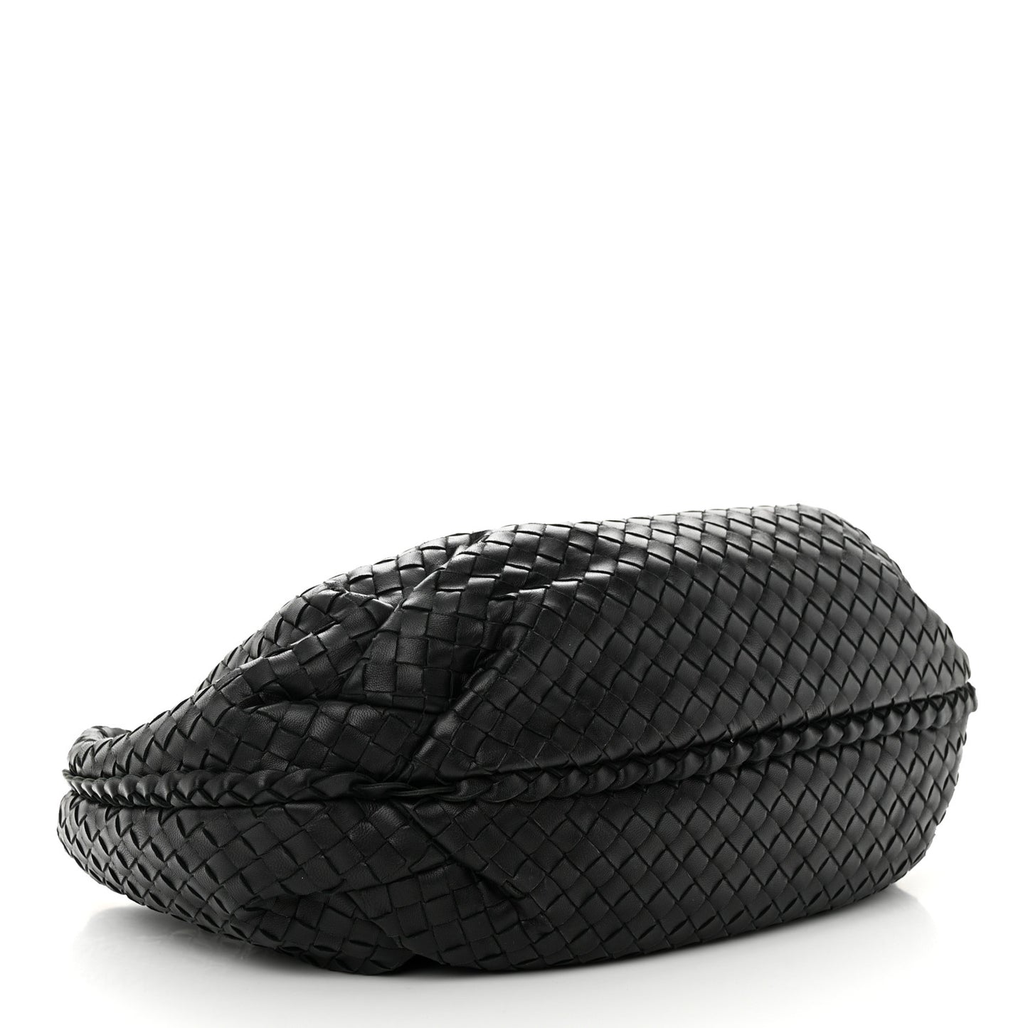 Nappa Intrecciato Medium Belly Veneta Hobo Black