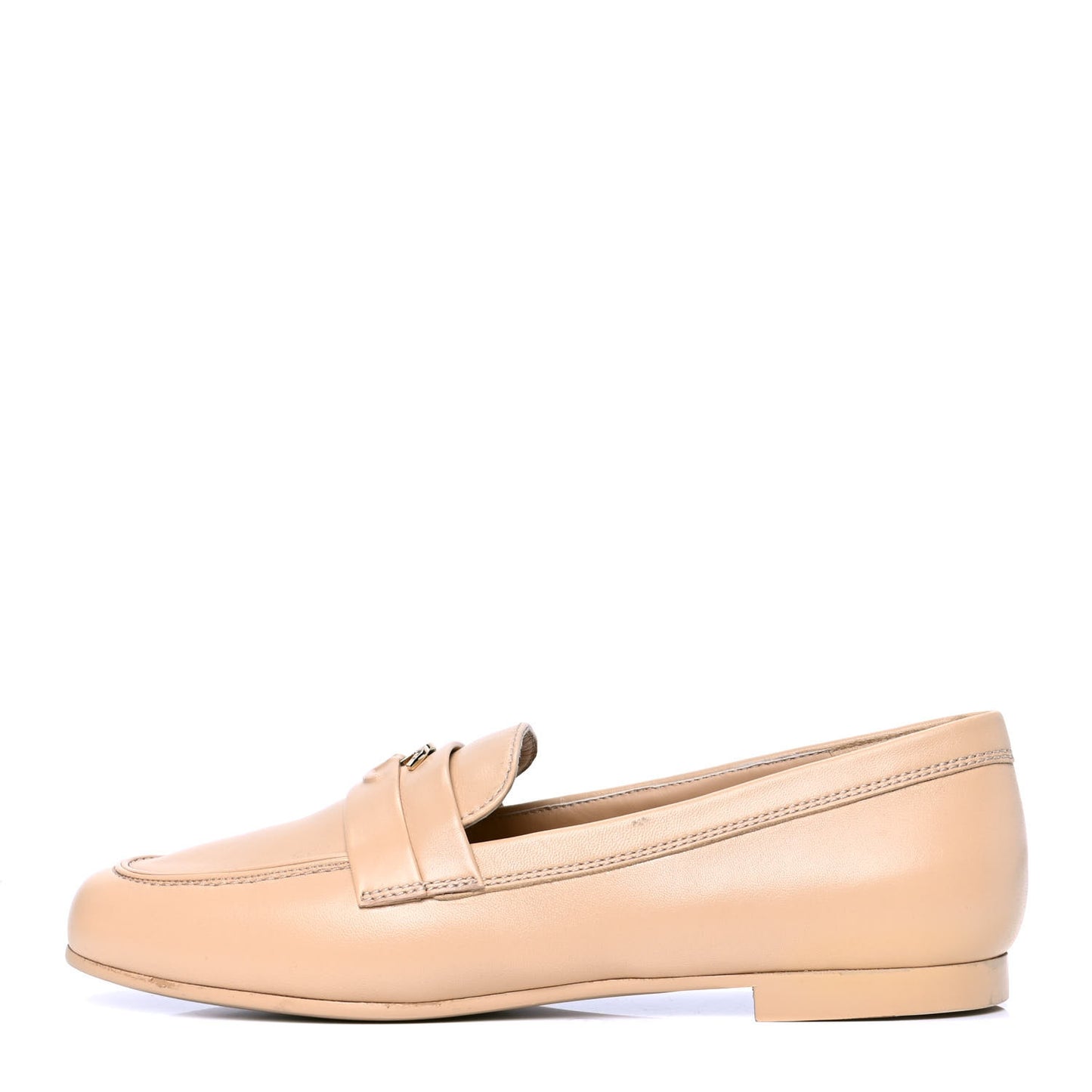 Lambskin CC Loafers 38.5 Beige