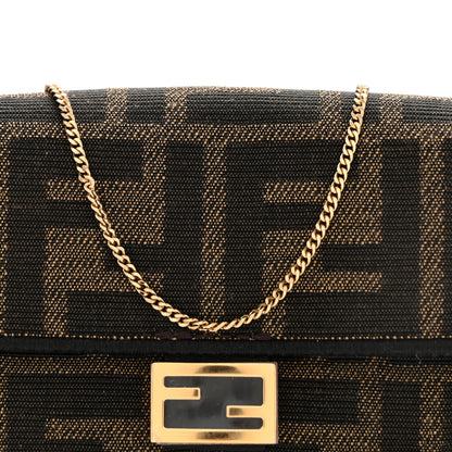 Fendi Fabric Jacquard FF 1974 Nano Baguette Charm Tobacco Moro Black 8 of 11