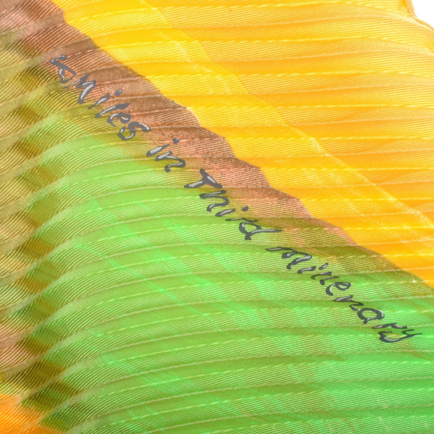 Silk Plisse Smile in The Third Millenary Scarf 90 Yellow