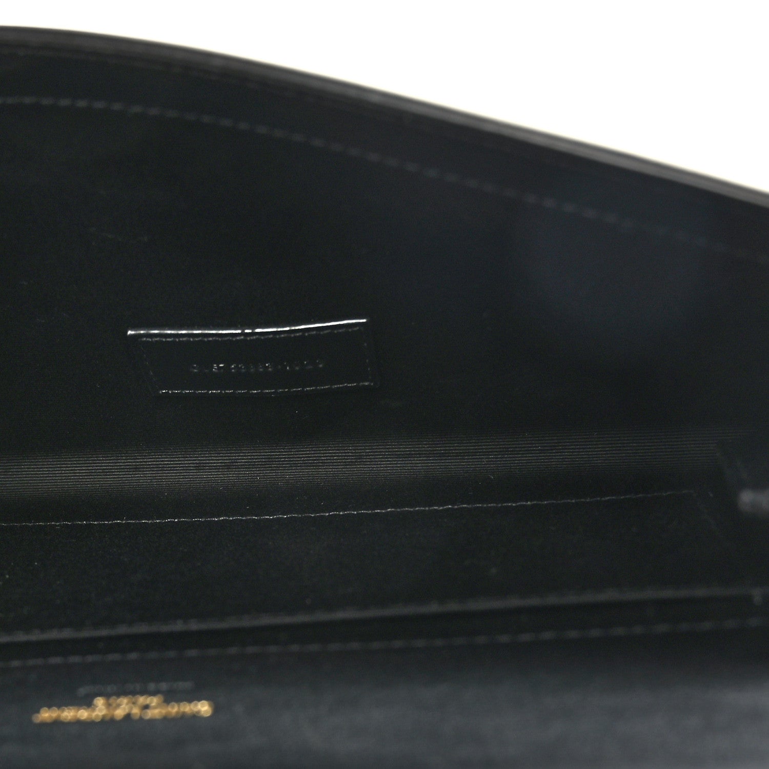 Saint Laurent Nappa Patent Calfskin Two-Toned Monogram Pouch Alabastro Black 5 of 9