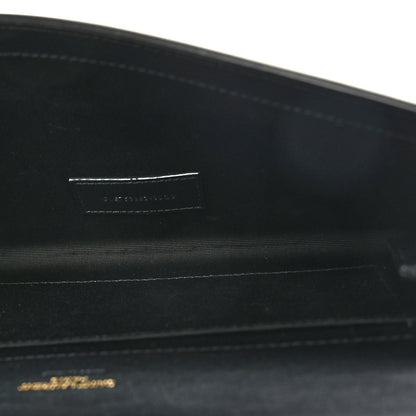 Saint Laurent Nappa Patent Calfskin Two-Toned Monogram Pouch Alabastro Black 5 of 9