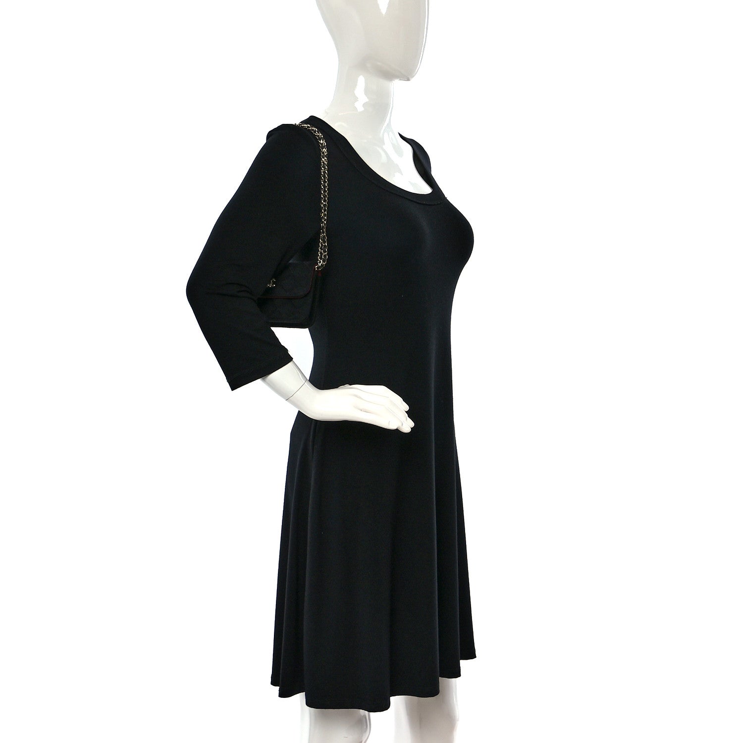 Chanel Jersey Quilted Micro Mini Flap Black 3 of 9